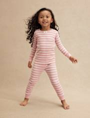 Pyjama thermique ajusté à rayures pour fille - Gymmies