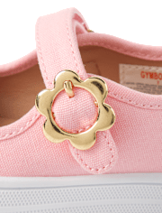 Girls Floral Buckle Mary Jane Shoes - Campus Cuties