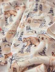 Kids Forest Animal Snug Fit Thermal Henley Pajamas - Gymmies