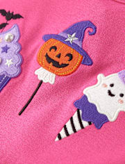 Girls Embroidered Halloween Dessert Top - Halloween