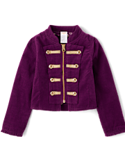 Girls Button Corduroy Band Jacket - Magical Meadows