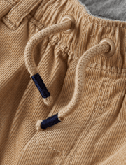 Boys Corduroy Pull On Roll Cuff Pants - Little Essentials