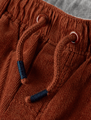 Boys Corduroy Pull On Roll Cuff Pants - Little Essentials