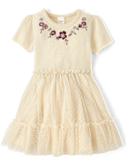 Girls Embroidered Floral Tutu Dress - Magical Meadows