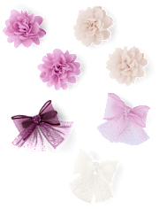Girls Floral Bow Hair Clip 7-Pack - Magical Meadows