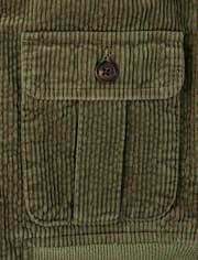 Boys Embroidered Aviator Patch Corduroy Jacket - Highland Hills