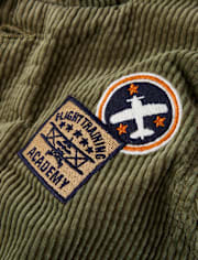 Boys Embroidered Aviator Patch Corduroy Jacket - Highland Hills