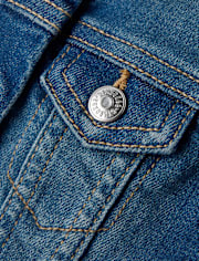 Girls Ruffle Denim Vest - Highland Hills