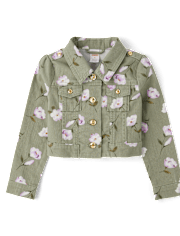 Girls Floral Utility Jacket - Magical Meadows