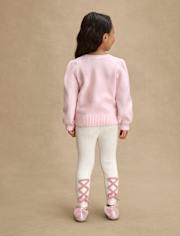 Girls Lace Up High Rise Sweater Leggings - On Pointe