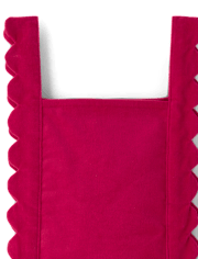 Girls Scalloped Corduroy Jumper - Mon Cheri