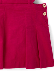 Girls Scalloped Corduroy Jumper - Mon Cheri