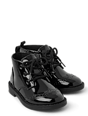 Boys Lace Up Boots - Royal Christmas