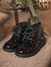 Boys Lace Up Boots - Royal Christmas