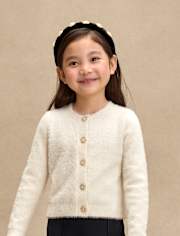 Cardigan à cils orné pour fille - Petit Paris