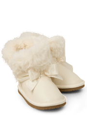 Girls Bow Chalet Boots - Little Essentials