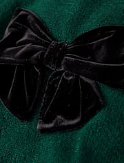Girls Oversized Bow Sweater - Royal Christmas