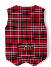 Boys Plaid Vest - Royal Christmas