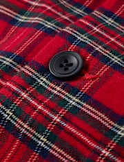 Boys Plaid Vest - Royal Christmas