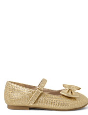 Girls Sequin Bow Ballet Flats - Royal Christmas