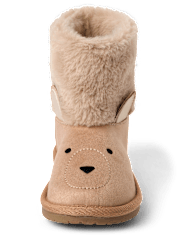 Kids Embroidered Bear Chalet Boots - First Frost