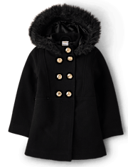 Girls Hooded Coat - Royal Christmas