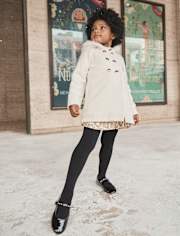 Girls Hooded Coat - Royal Christmas