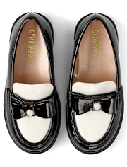 Girls Bow Loafers - Petit Paris