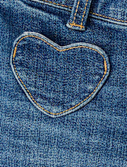 Girls Bow Wide Leg Jeans - Petit Paris