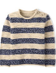 Kids Heathered Striped Sweater - First Frost