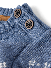 Boys Fairisle Cable Knit Sweater - First Frost
