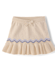 Girls Fairisle Peplum Sweater Skirt - First Frost