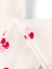 Girls Heart Cherry Cable Knit Tights 2-Pack - Mon Cheri