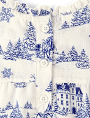 Girls Winter Toile Flannel Nightgown - Gymmies