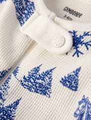 Baby Winter Toile Snug Fit Thermal Footed One Piece Pajamas - Gymmies