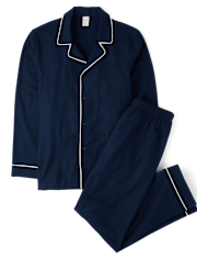 Mens Matching Family Contrast Flannel Pajamas - Gymmies