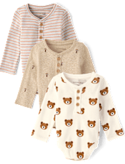 Baby Bear Henley Bodysuit 3-Pack - Homegrown by Gymboree