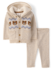 Baby Bear Fairisle Sweater 2-Piece Outfit Set - Homegrown by Gymboree