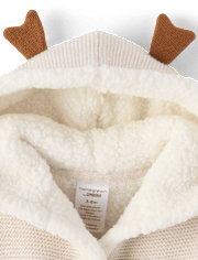Baby Crochet Snowflake Sherpa Lined Cardigan - Homegrown by Gymboree