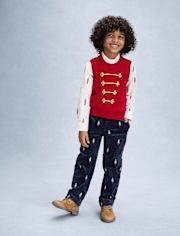 Boys Embroidered Button Sweater Vest - New York City Ballet by GYMBOREE