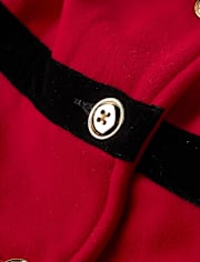 Girls Velvet Trim Coat - Royal Christmas