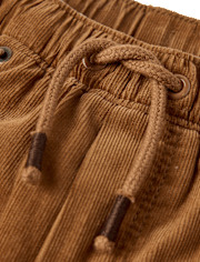 Boys Microfleece Lined Corduroy Pull On Pants - Little Essentials