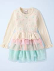 Girls Pom Pom Tiered Sweater Tutu Dress - New York City Ballet by GYMBOREE
