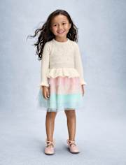 Girls Pom Pom Tiered Sweater Tutu Dress - New York City Ballet by GYMBOREE