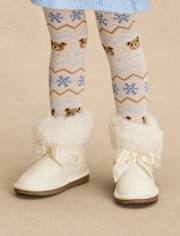 Lot de 2 collants flocons de neige pour fille - First Frost