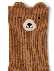 Boys Bear Crew Socks 3-Pack - First Frost