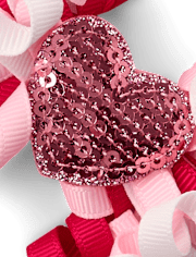 Girls Heart Bow Hair Clip 3-Pack - Mon Cheri