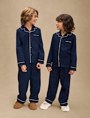 Pyjamas assortis en flanelle contrastée pour enfants - Gymmies