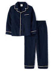 Kids Matching Family Contrast Flannel Pajamas - Gymmies