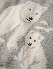 Boys Intarsia Polar Bear Sweater - First Frost